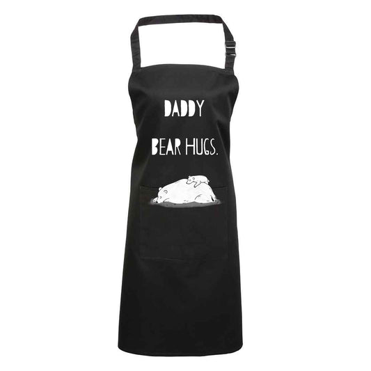 Personalised Apron for Men Gift for Dad - Barbecue BBQ Cooking Apron - Great Fathers Day Gift Idea Bear hugs with Dad A15-3