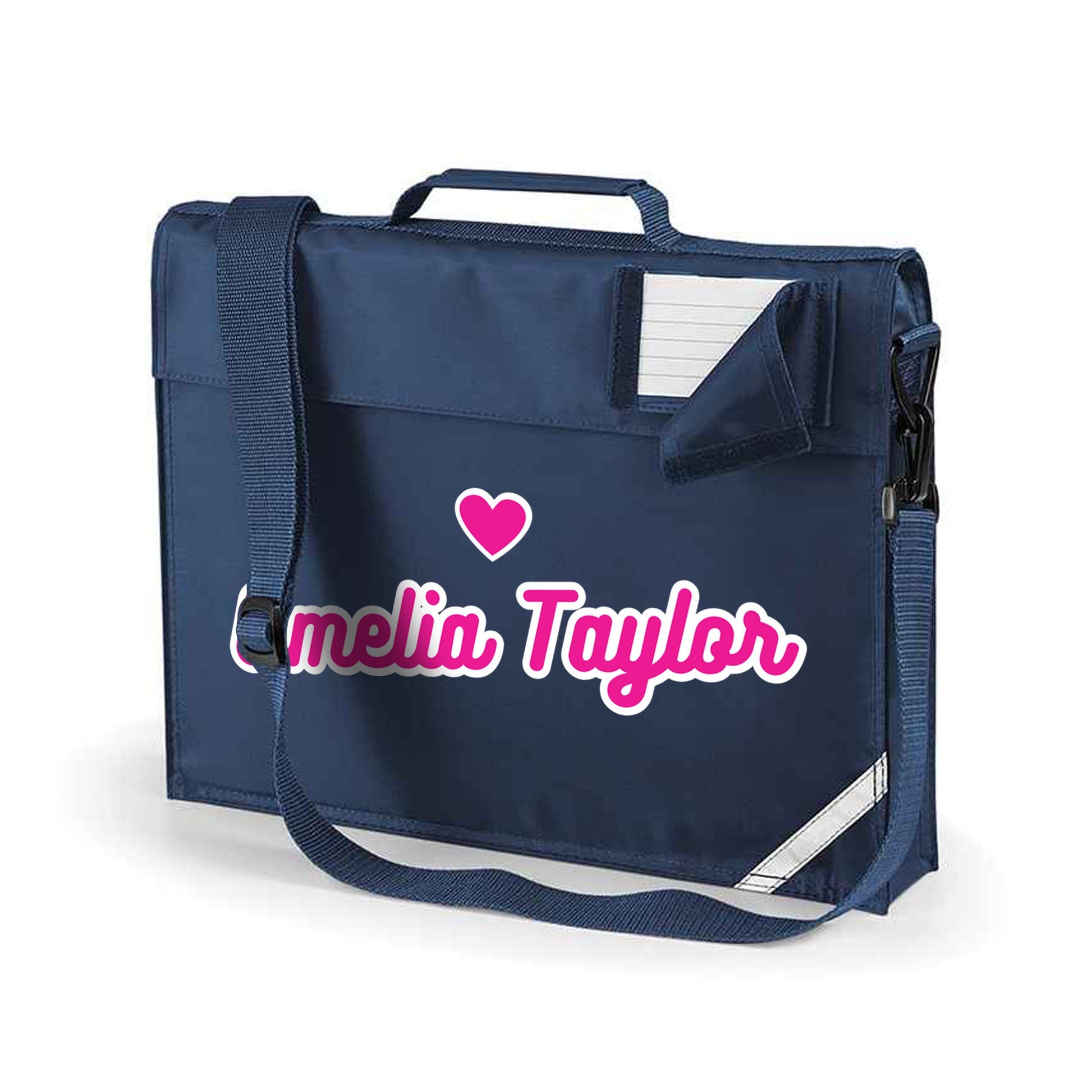 Heart & Name Design - School Bag