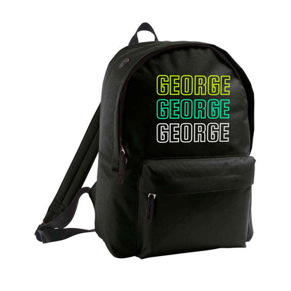 Personalised Neon Backpack