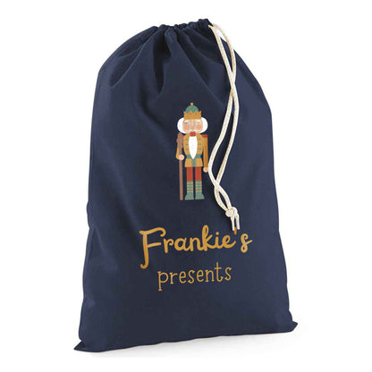 Custom Nut Cracker Bag-Christmas Sack Personalised-Drawstring bag -Holiday Sack-Christmas Gift Bag With Name-Large Sack-Holiday Kid Gifts