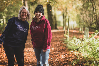 Mother of girls hoodie maroon