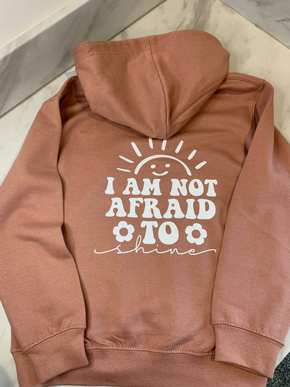 I am not afraid to shine Kids Hoodie